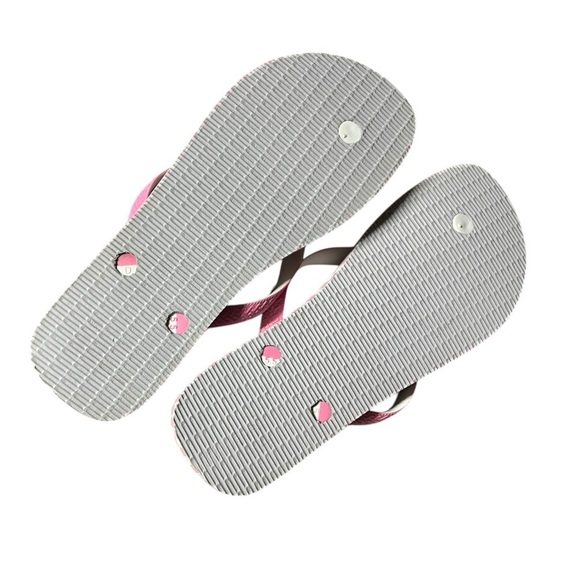 🌻Havaianas Top Checkmate Pink & White Flip Flops US Size 9/10 - Picture 5 of 5